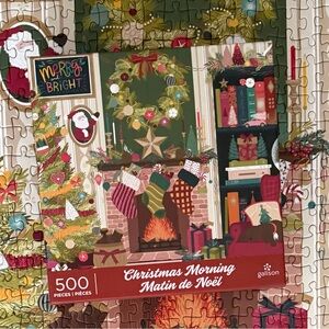 Galison Festive Fireplace Puzzle - 500 Pieces